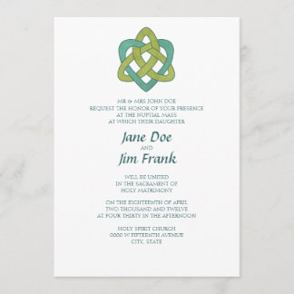 Celtic Formal Katholieke Weddenschap Uitnodiging