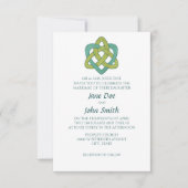 Celtic Formal Wedding Invitation Kaart (Voorkant)