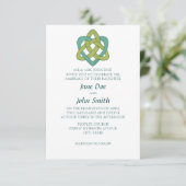 Celtic Formal Wedding Invitation Kaart (Staand voorkant)