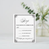 Celtic Frame Wedding RSVP Card Kaartje (Staand voorkant)