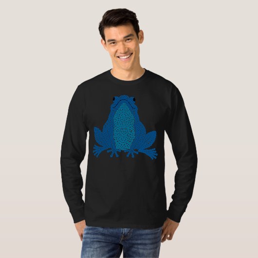 Celtic Frog - blue T-shirt (Voorkant volledig)