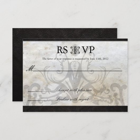 Celtic Gaelic Knot Wedding RSVP Card (Voorkant / Achterkant)