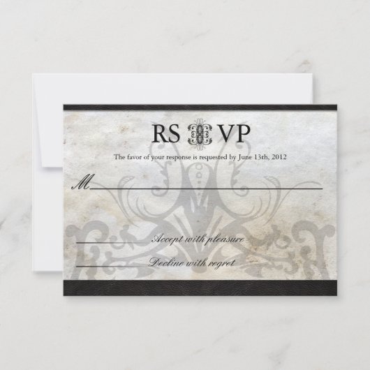 Celtic Gaelic Knot Wedding RSVP Card Kaartje (Voorkant)