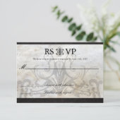Celtic Gaelic Knot Wedding RSVP Card Kaartje (Staand voorkant)
