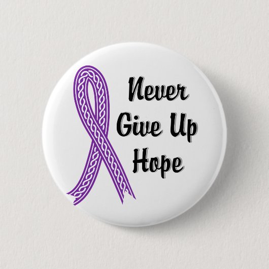 Celtic geeft Hope Alzheimer's Disease nooit op Ronde Button 5,7 Cm (Voorkant)