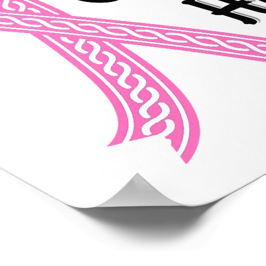 Celtic geeft Hope Breast Cancer nooit op Poster (Hoek)