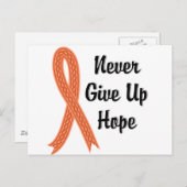 Celtic geeft Hope Endometrial Cancer nooit op Briefkaart (Voorkant / Achterkant)