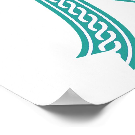 Celtic geeft Hope Ovarian Cancer nooit op Poster (Hoek)