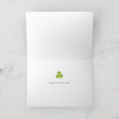 Celtic geïnspireerd Shamrock Pattern St. Patrick's Kaart (Binnen)