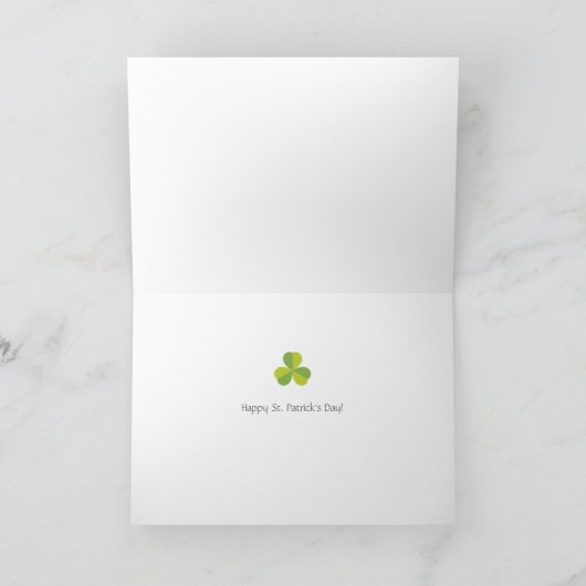 Celtic geïnspireerd Shamrock Pattern St. Patrick's Kaart (Binnen)