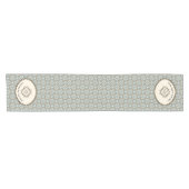 Celtic geïnspireerd verweven grafische crème zwart korte tafelloper (Horizontaal)