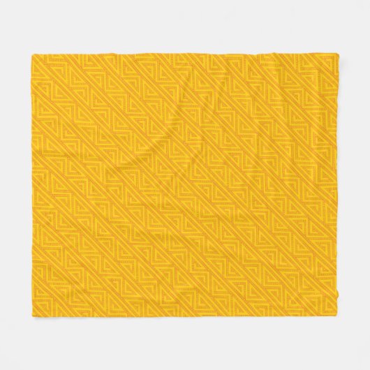 Celtic geïnspireerd Yellow Tribal Zig Zag Pattern Fleece Deken (Voorkant (Horizontaal))