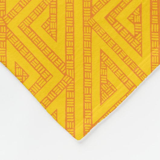 Celtic geïnspireerd Yellow Tribal Zig Zag Pattern Fleece Deken (Hoek)