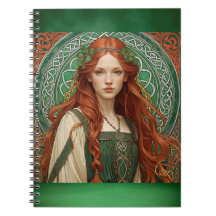 Celtic Girl Spiral Notitieboek