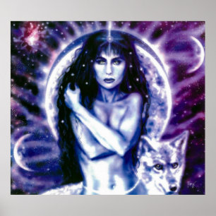 Celtic Goddess Hecate van Lisa Iris Poster