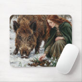 Celtic Goddess & Wild Boar Muismat (Met muis)