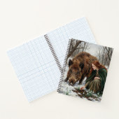 Celtic Goddess & Wild Boar Notitieboek (Binnen)