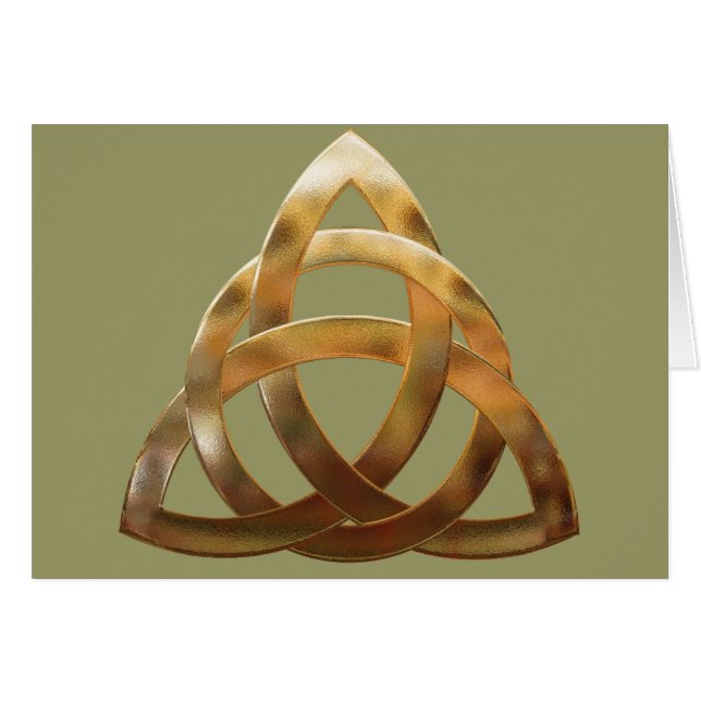 Celtic Gold Trinity Knot (Voorkant Horizontaal)
