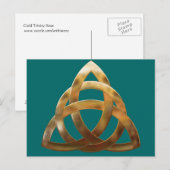 Celtic Gold Trinity Knot Briefkaart (Voorkant / Achterkant)