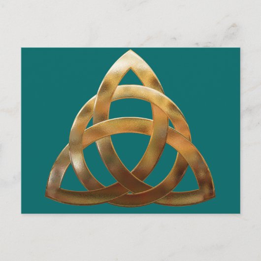 Celtic Gold Trinity Knot Briefkaart (Voorkant)