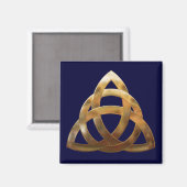 Celtic Gold Trinity Knot Magneet (Voorkant / Achterkant)