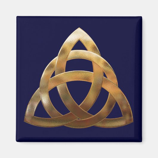 Celtic Gold Trinity Knot Magneet (Voorkant)