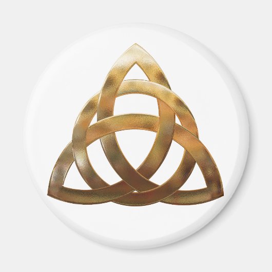 Celtic Gold Trinity Knot Magneet (Voorkant)