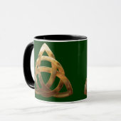 Celtic Gold Trinity Knot Mok (Voorkant links)