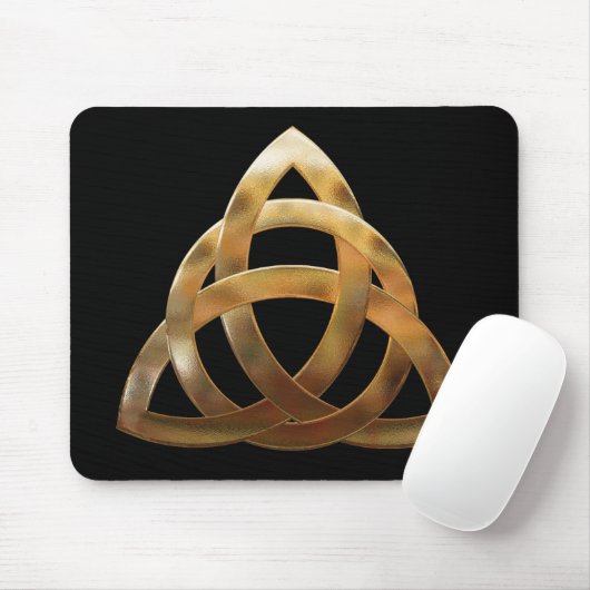 Celtic Gold Trinity Knot Muismat (Met muis)