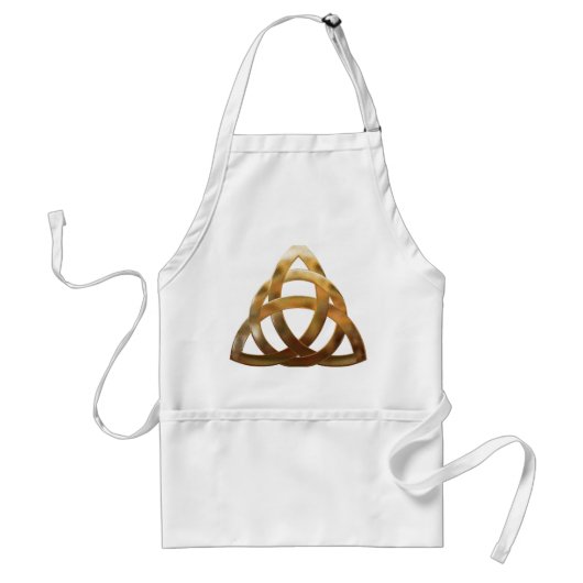 Celtic Gold Trinity Knot Standaard Schort (Voorkant)