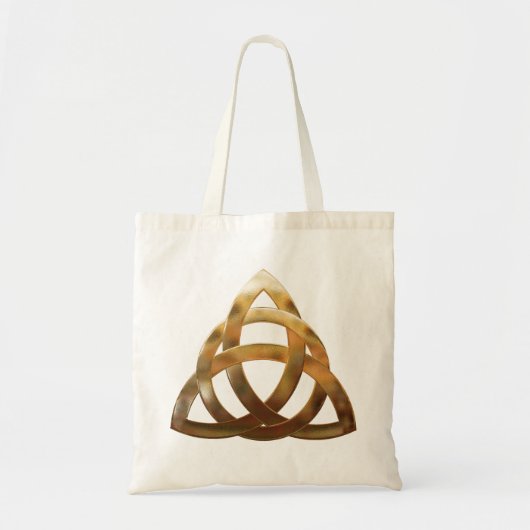 Celtic Gold Trinity Knot Tote Bag (Voorkant)