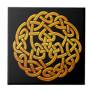 Celtic Golden D1 Irish Celtic Design Tegeltje