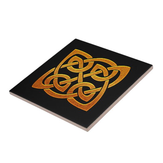 Celtic Golden D2 Irish Celtic Design Tegeltje (Zijkant)