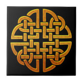Celtic Golden D7 Irish Celtic Design Tegeltje (Voorkant)