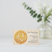 Celtic Golden Design 1 Irish Visitekaartje (Staand voorkant)