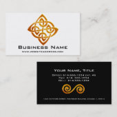 Celtic Golden Symbol 2 Elegant Visitekaartjes (Voorkant / Achterkant)