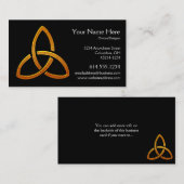 Celtic Golden Trinity Symbol Visitekaartje (Voorkant / Achterkant)