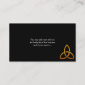 Celtic Golden Trinity Symbol Visitekaartje (Achterkant)