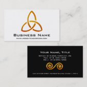 Celtic Golden Trinity Symbol Visitekaartjes (Voorkant / Achterkant)