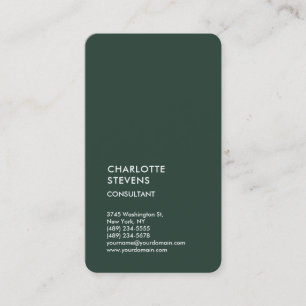 Celtic Grayish Green Minimalist Elegant Simple Visitekaartje