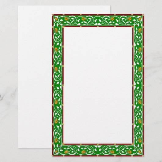 Celtic Green Briefpapier (Voorkant / Achterkant)