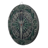 Celtic Green en Zilver Zwaard Dartbord (Voorkant Rechts)