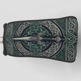 Celtic Green en Zilver Zwaard Golfheadcover
