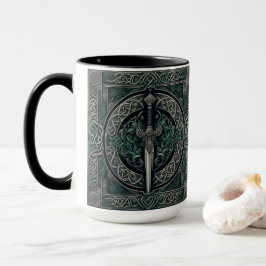 Celtic Green en Zilver Zwaard Mok