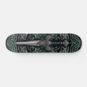 Celtic Green en Zilver Zwaard Persoonlijk Skateboard (Horizontaal)