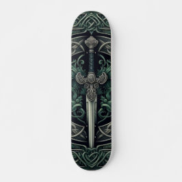 Celtic Green en Zilver Zwaard Persoonlijk Skateboard