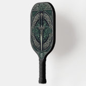 Celtic Green en Zilver Zwaard Pickleball Paddle (Links)