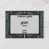 Celtic Green en Zilver Zwaard Visitekaartje (Voorkant)