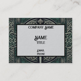 Celtic Green en Zilver Zwaard Visitekaartje