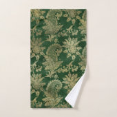 Celtic Green Gold Paisley Floral Pattern Bad Handdoek (Handdoek)